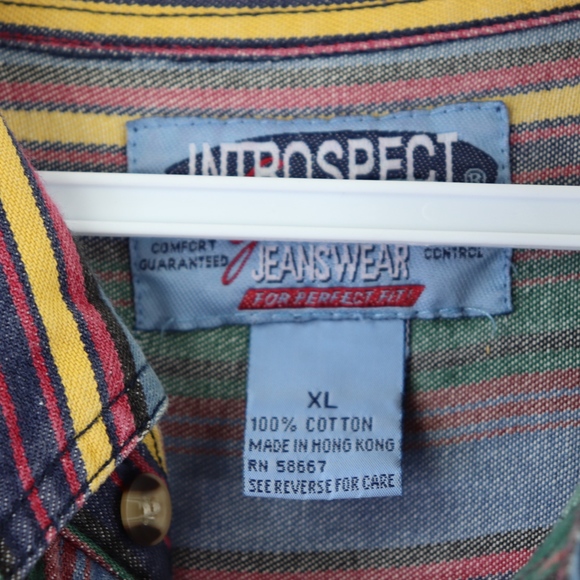 90s Streetwear Mens XL Multi-Color Striped Shirt - Picture 6 of 8